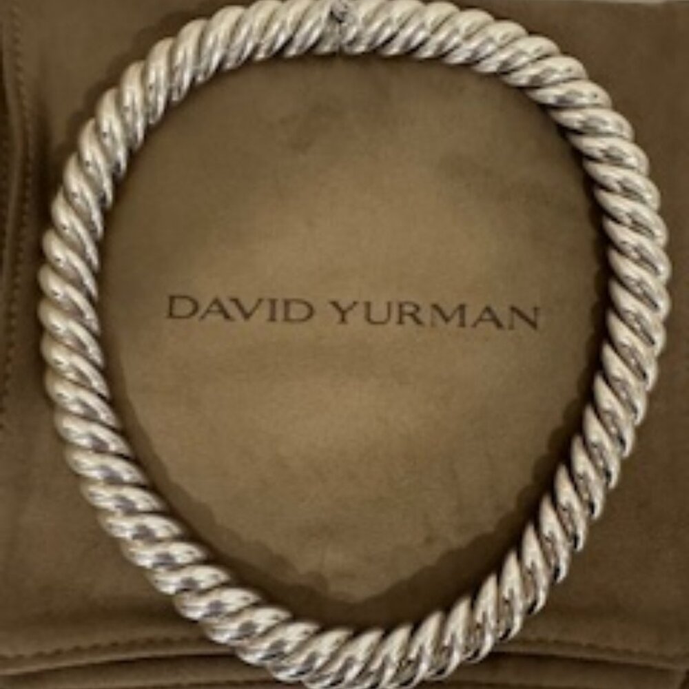 David Yurman Sculpted Cable Necklace Sterling Silver, 14mm